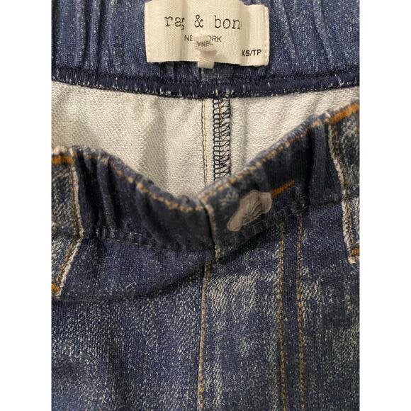 Rag & Bone Miramar Cotton Terry Wide Leg Pant XS Sweatpant Printed Jean - Picture 9 of 14
